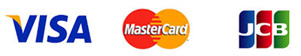 visa、master、JCBのクレジットカードが使えます